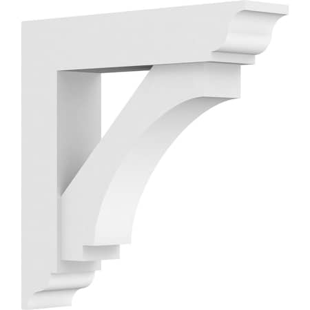 Ekena Millwork Standard Imperial Architectural Grade PVC Bracket With Traditional Ends, 3"W x 14"D x 14"H BKTP03X14X14IMP01